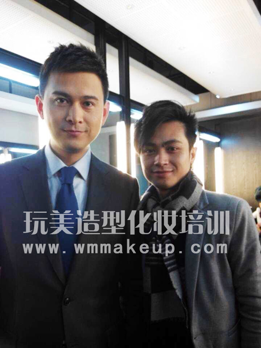 玩美造型化妆总监彭老师与湖南台知名主播魏哲浩